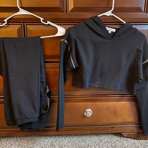 Crop top sweat suit